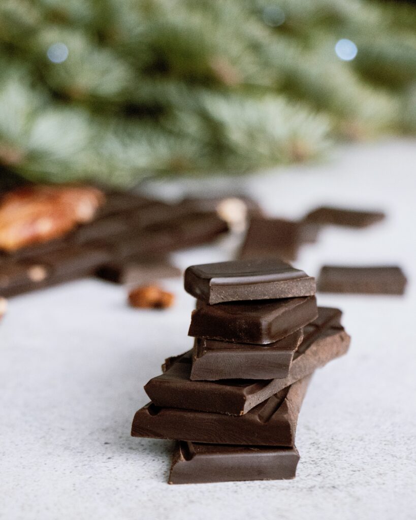 Kan katter äta choklad? En bild på chokladrutor